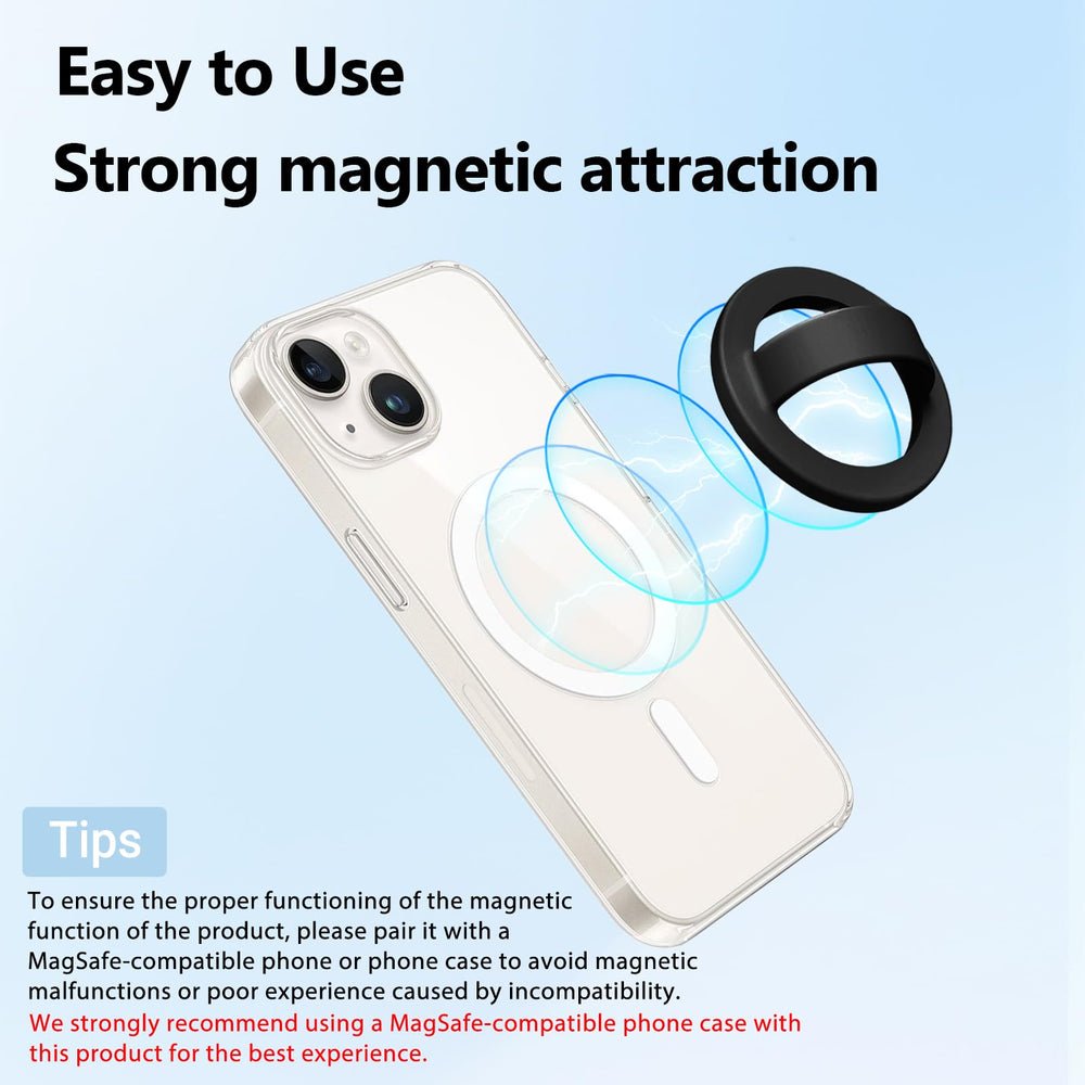 QxbBox Sparkle White 360-degree rotation ring for versatile one-handed use