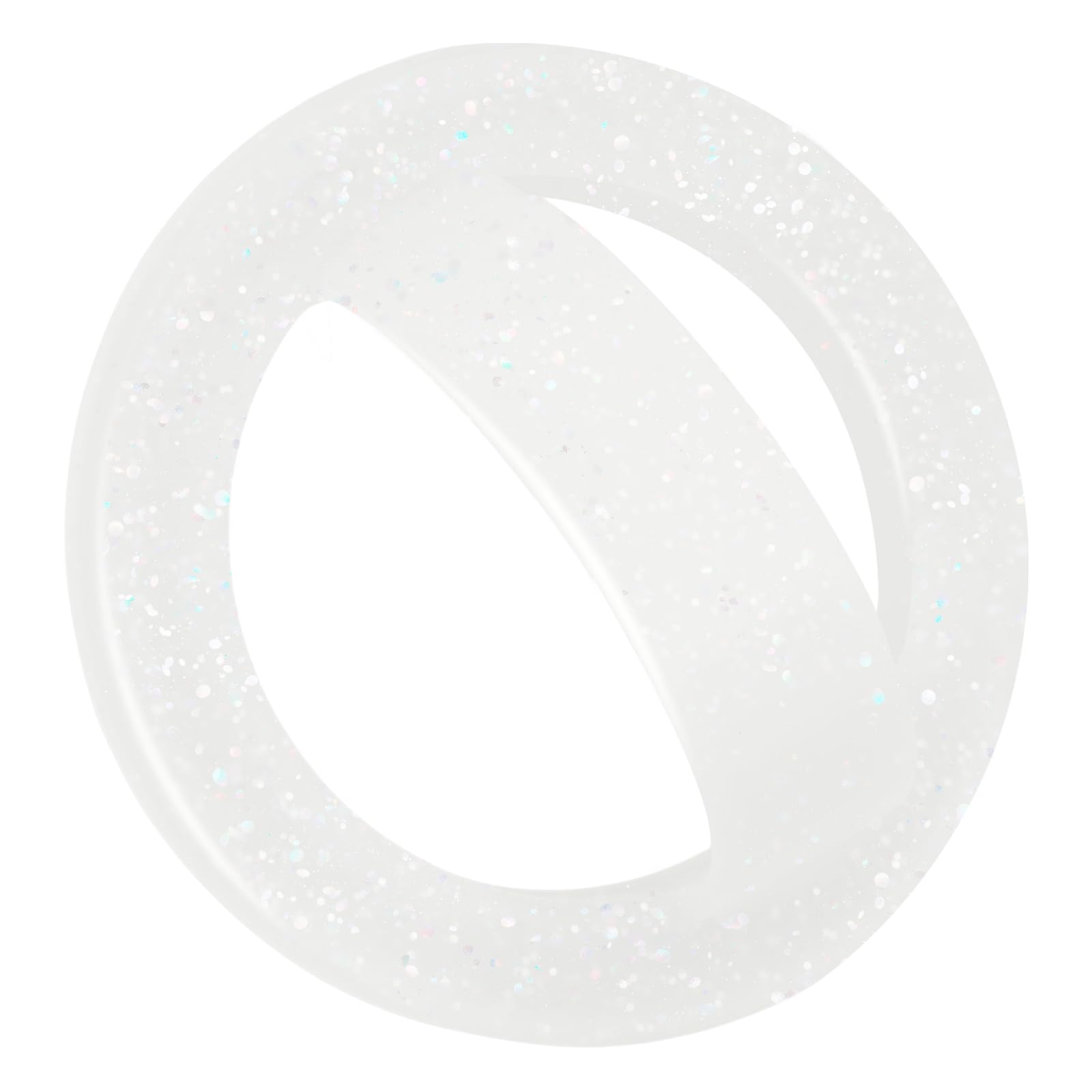 QxbBox Sparkle White magnetic ring grip on iPhone with MagSafe compatibility