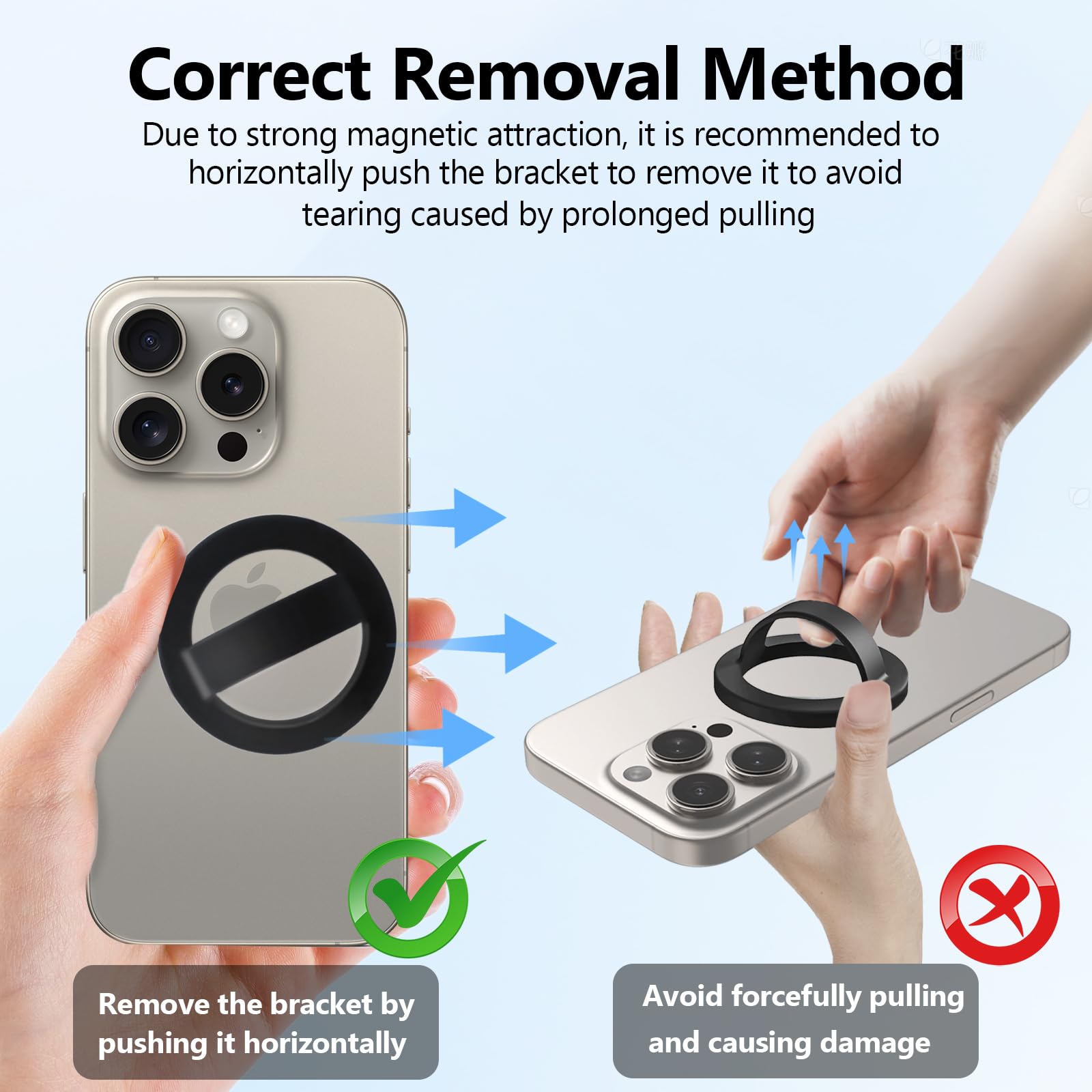 QxbBox Sparkle White strong magnet for secure phone grip