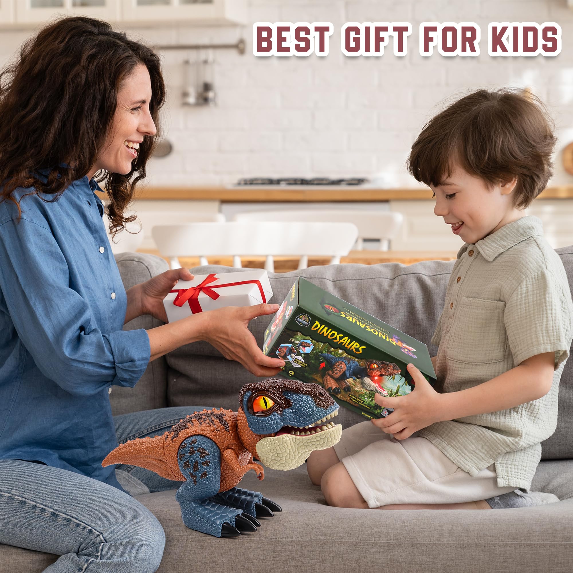 QXHOL dino supports imaginative play on trips and sleepovers