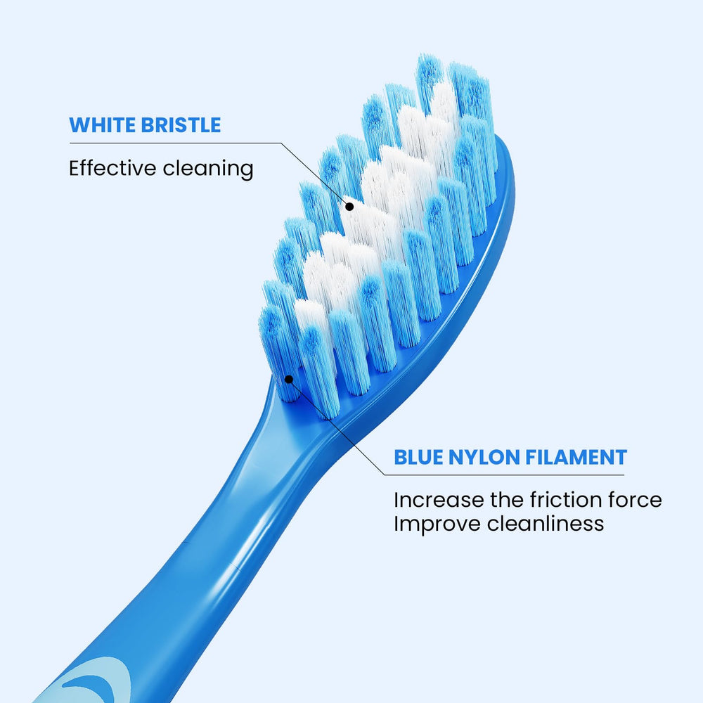 QYJ spiral-bristles for deeper clean between teeth
