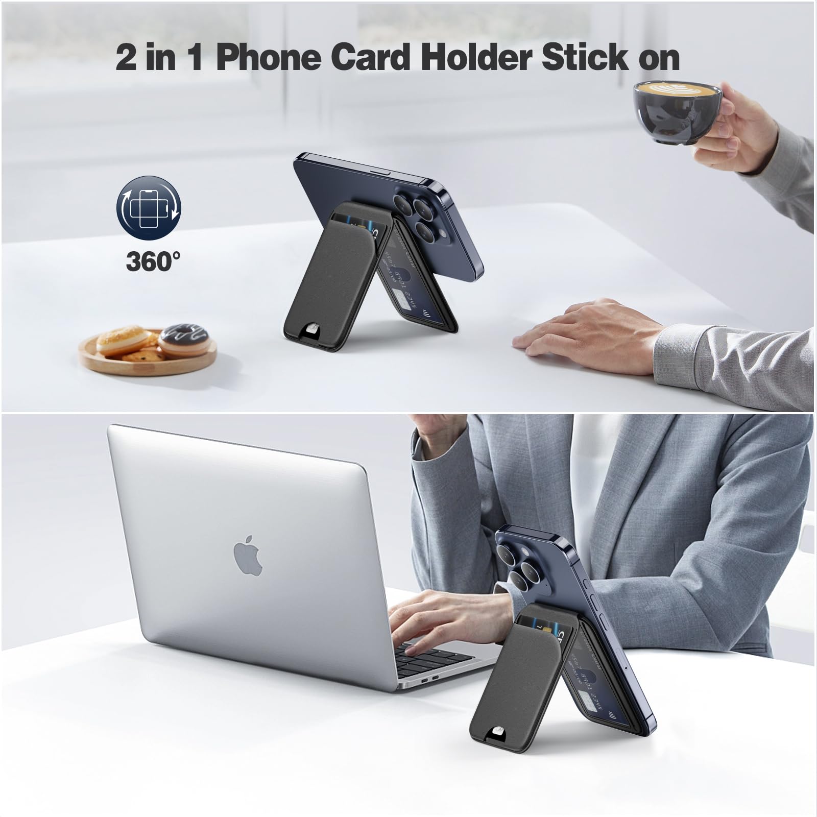 QYQBOON Mag-Safe Wallet RFID protection helps prevent unauthorized scans