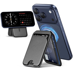 QYQBOON Mag-Safe Wallet demonstrates strong adsorption on iPhone for secure use