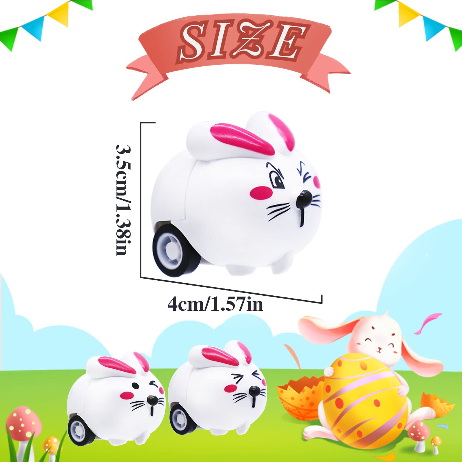 Qyyiguf mini bunny car with expressive faces, engaging playtime for kids