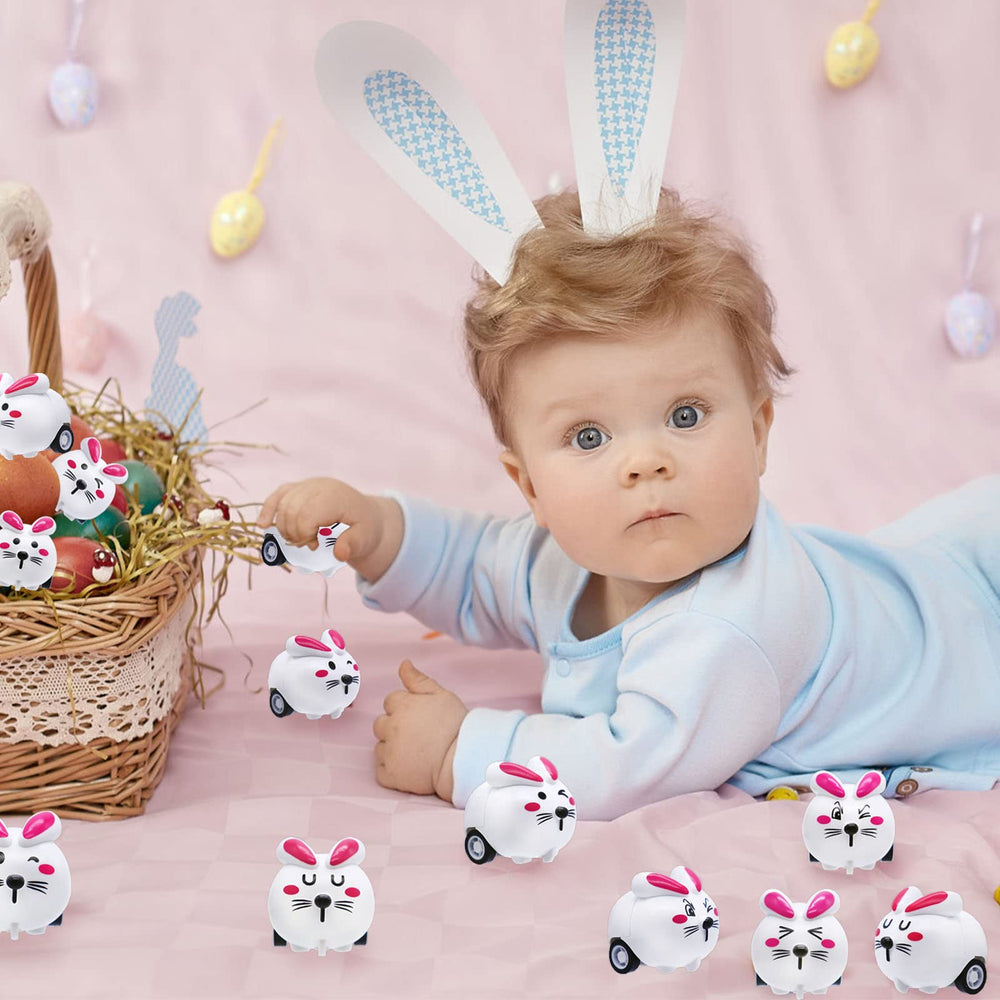 Qyyiguf Easter toy cars are durable plastic for repeated play