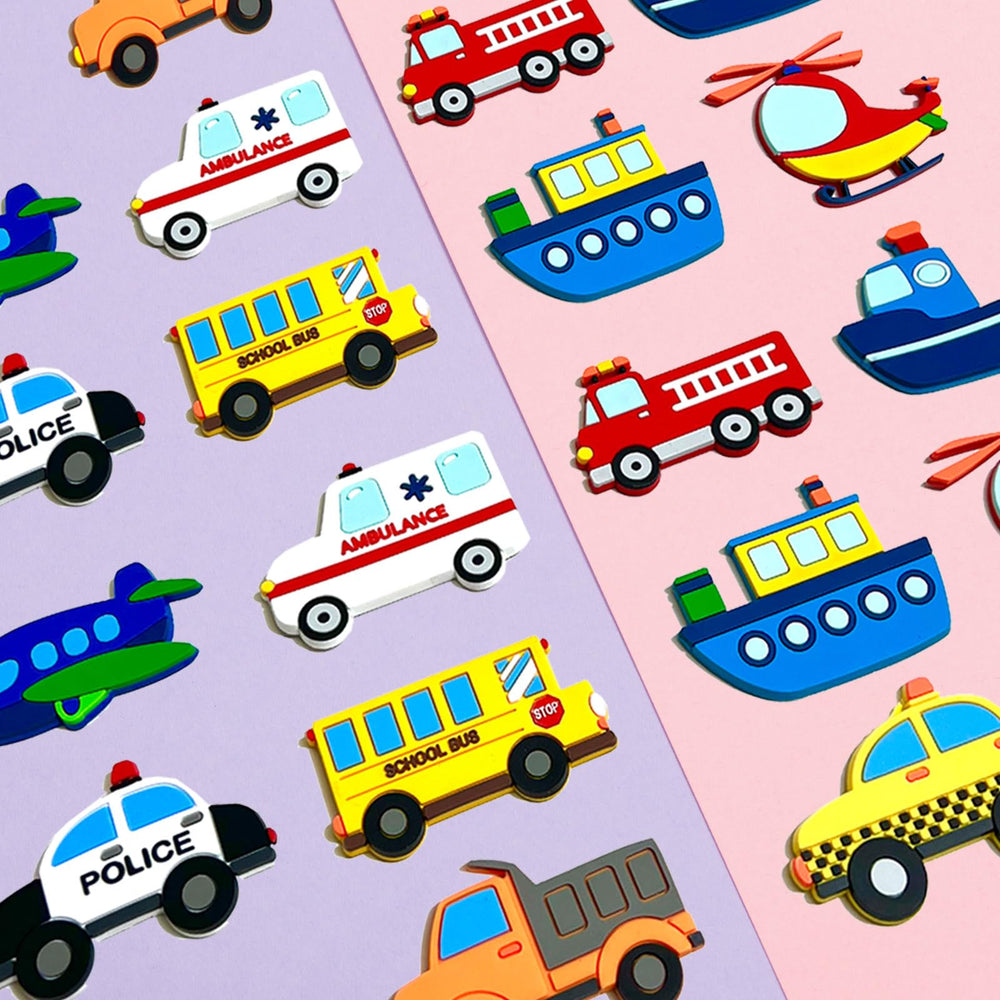 QZCPGP transportation magnets bus on fridge boosts shape recognition and color learning during routines