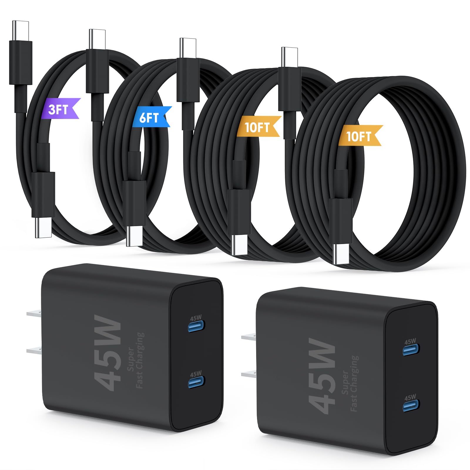 QZIIW 45W dual-port charger block powers two devices