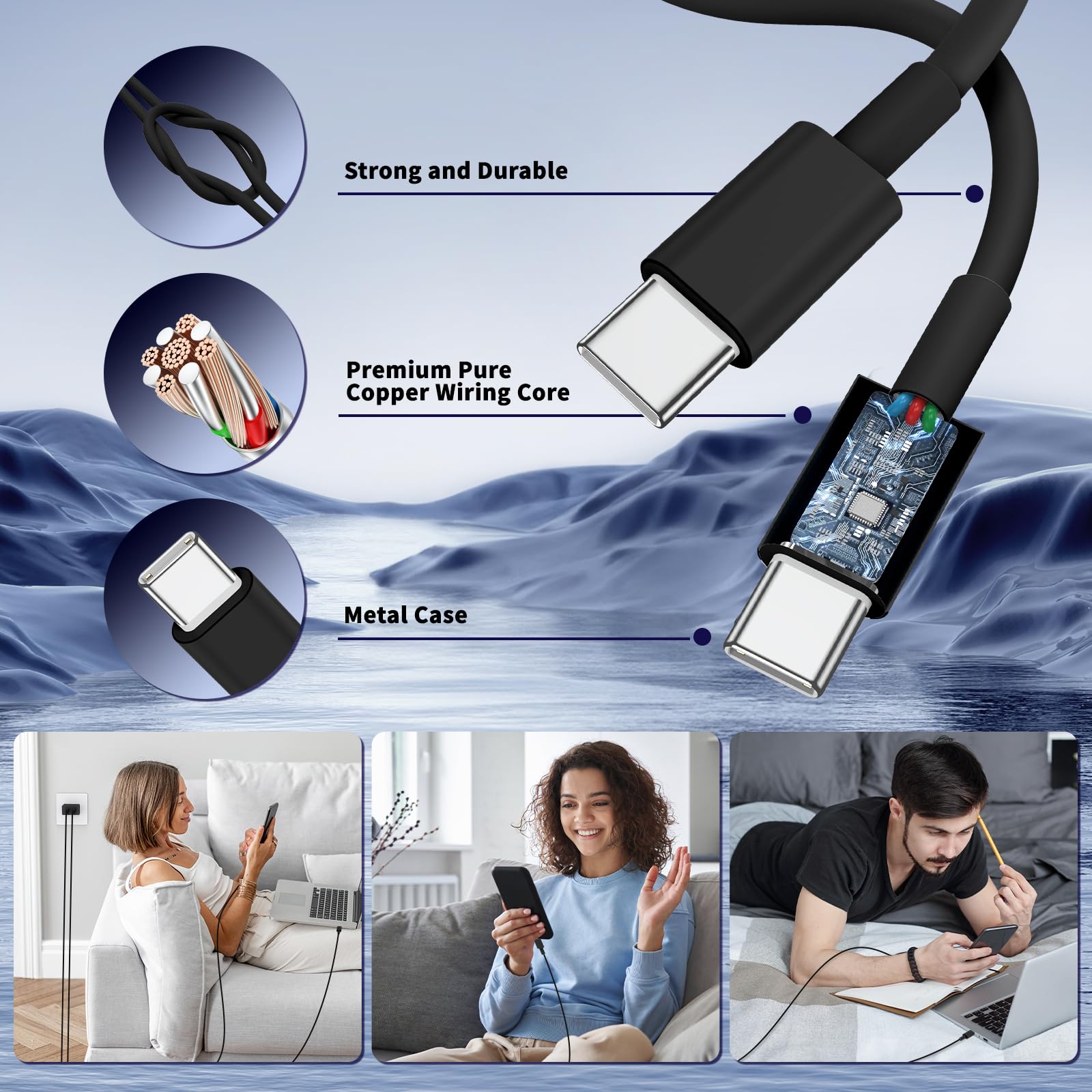 QZIIW bundle with long PD 3.0 cable for fast top-ups