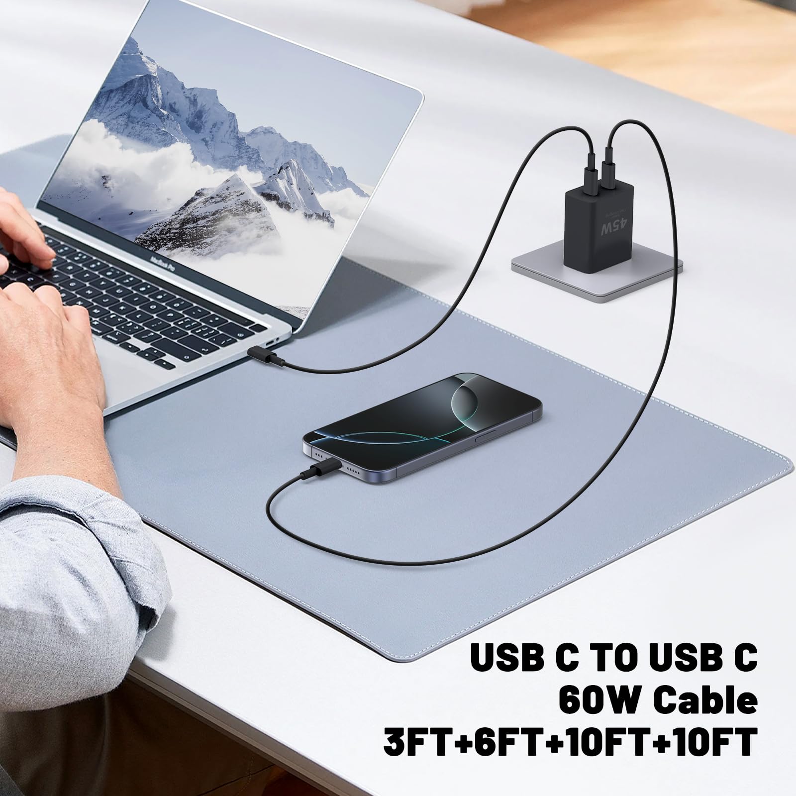 QZIIW reversible USB-C cable supports easy insertion and data