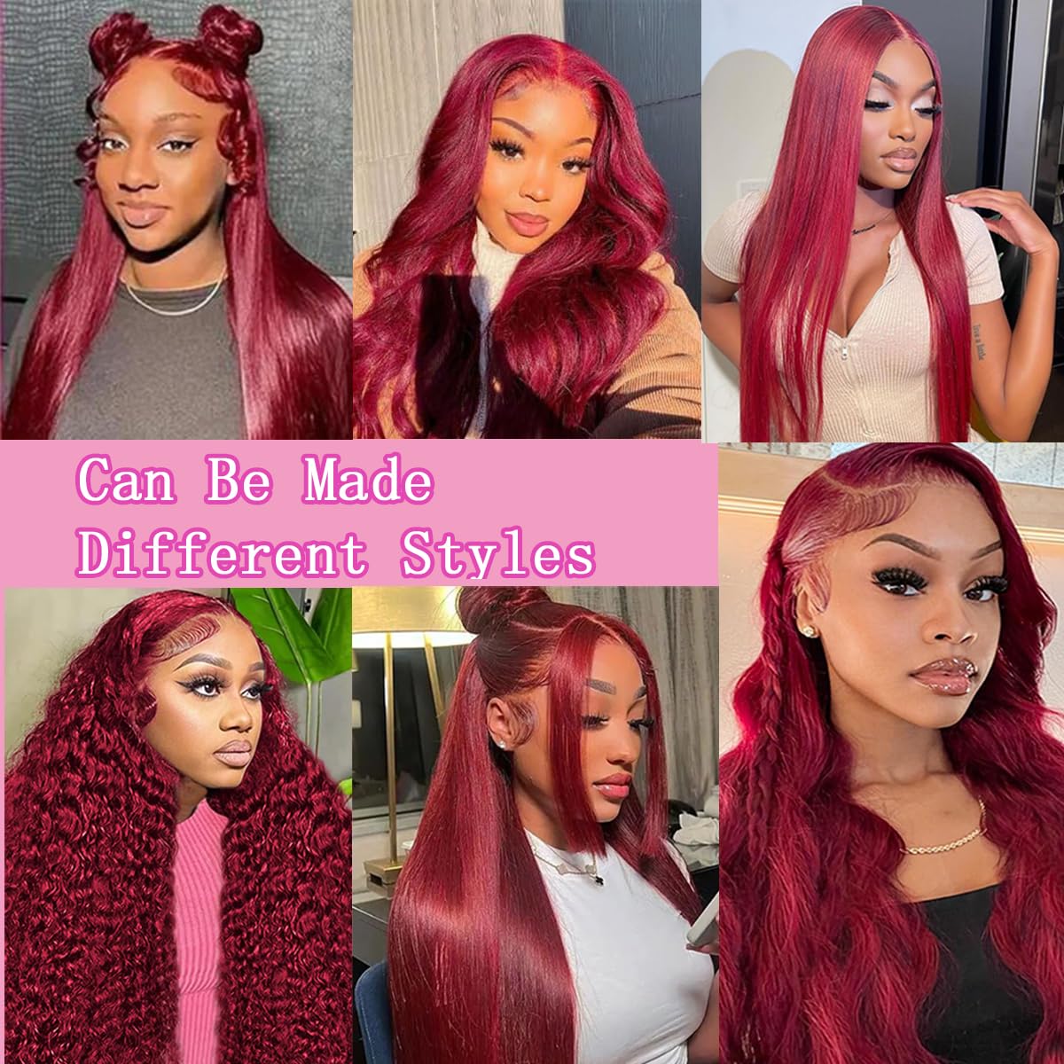QZOQZO 99J burgundy lace front wig glueless cap offers comfortable wear