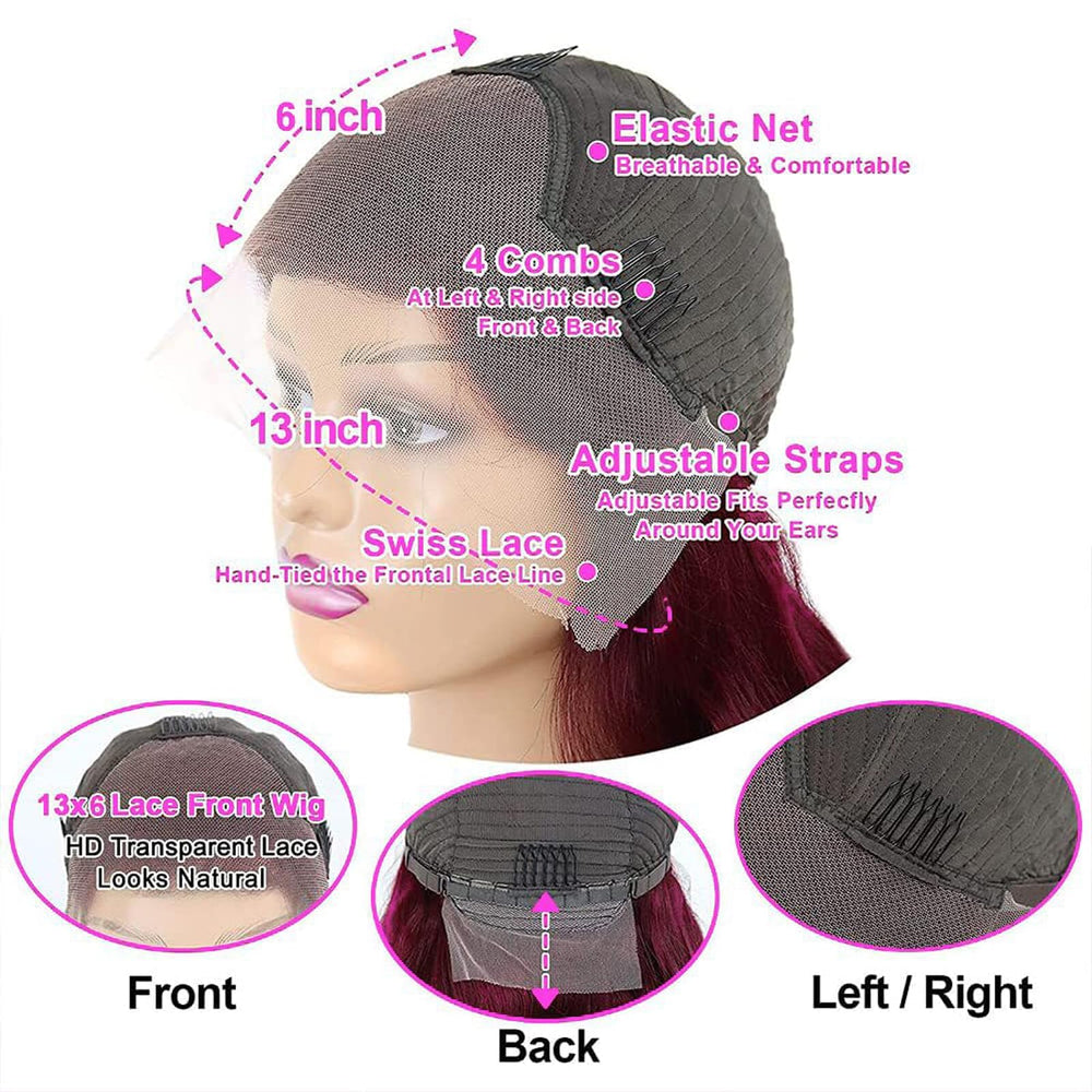 QZOQZO HD transparent lace front wig for breathable wear and realistic scalp.