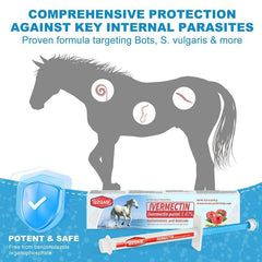 QZQAB Ivermectin paste syringe front label highlights potency.
