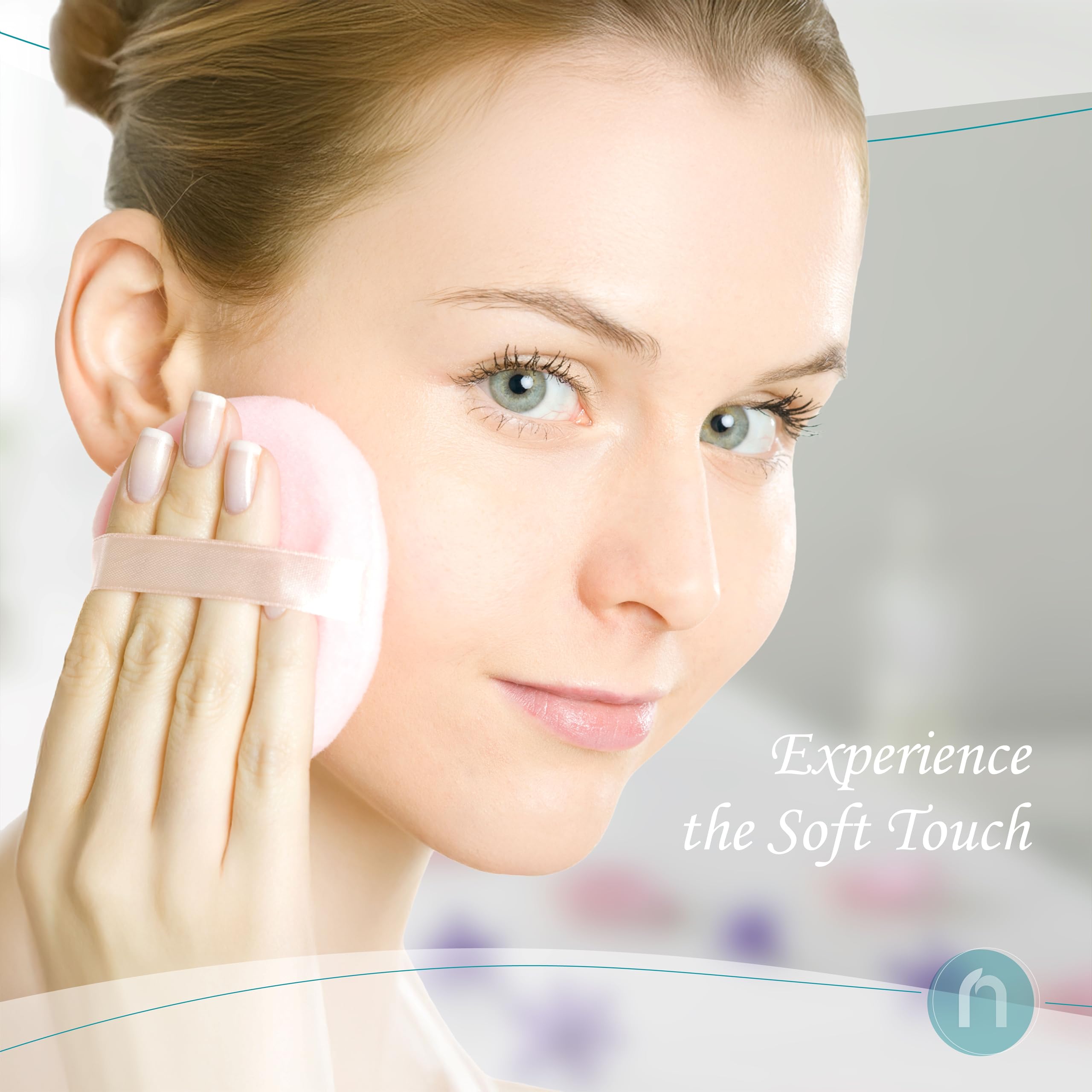 R-NEU plush puff close-up for smooth, even coverage