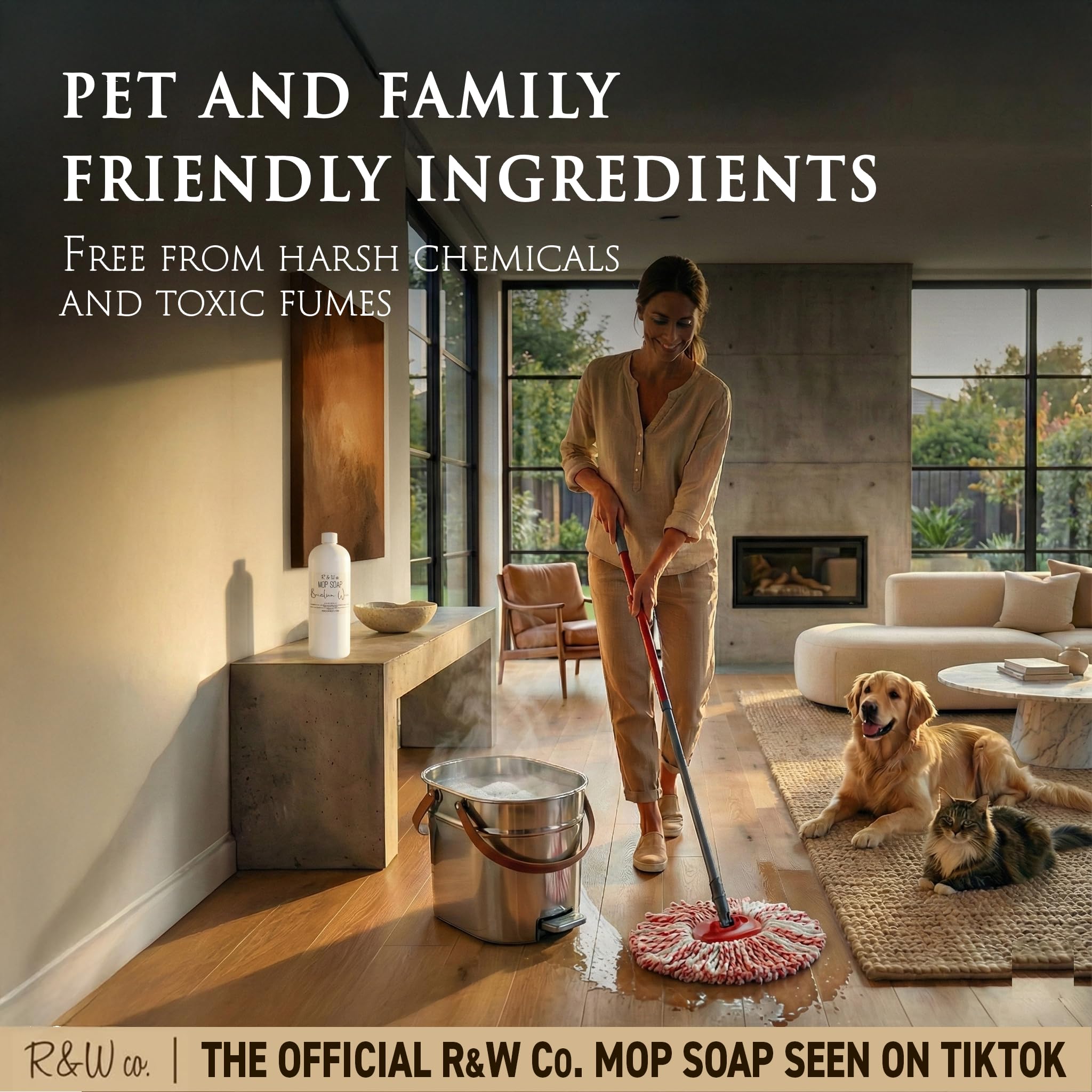 R&W Co. Brazilian Waves kid- and pet-safe icon showcases everyday home safety.