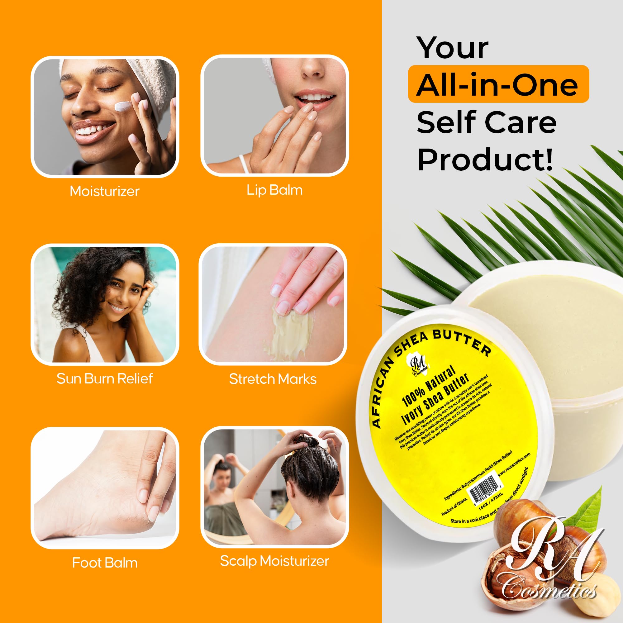 RA COSMETICS ivory butter used in lip care recipes and balms.