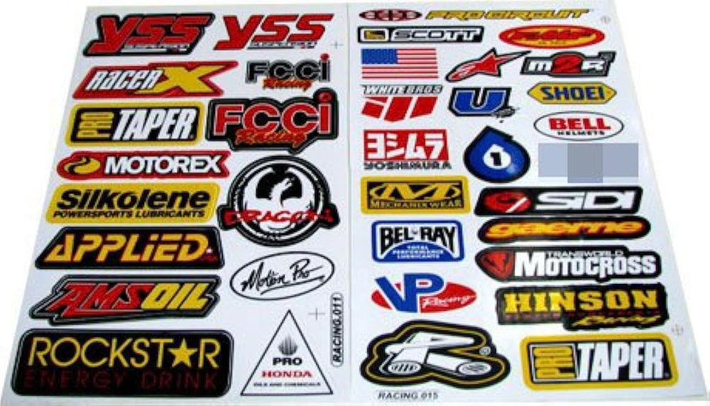 Racing Decal Racing Gear Sticker for MX and dirt bikes, waterproof and easy to apply