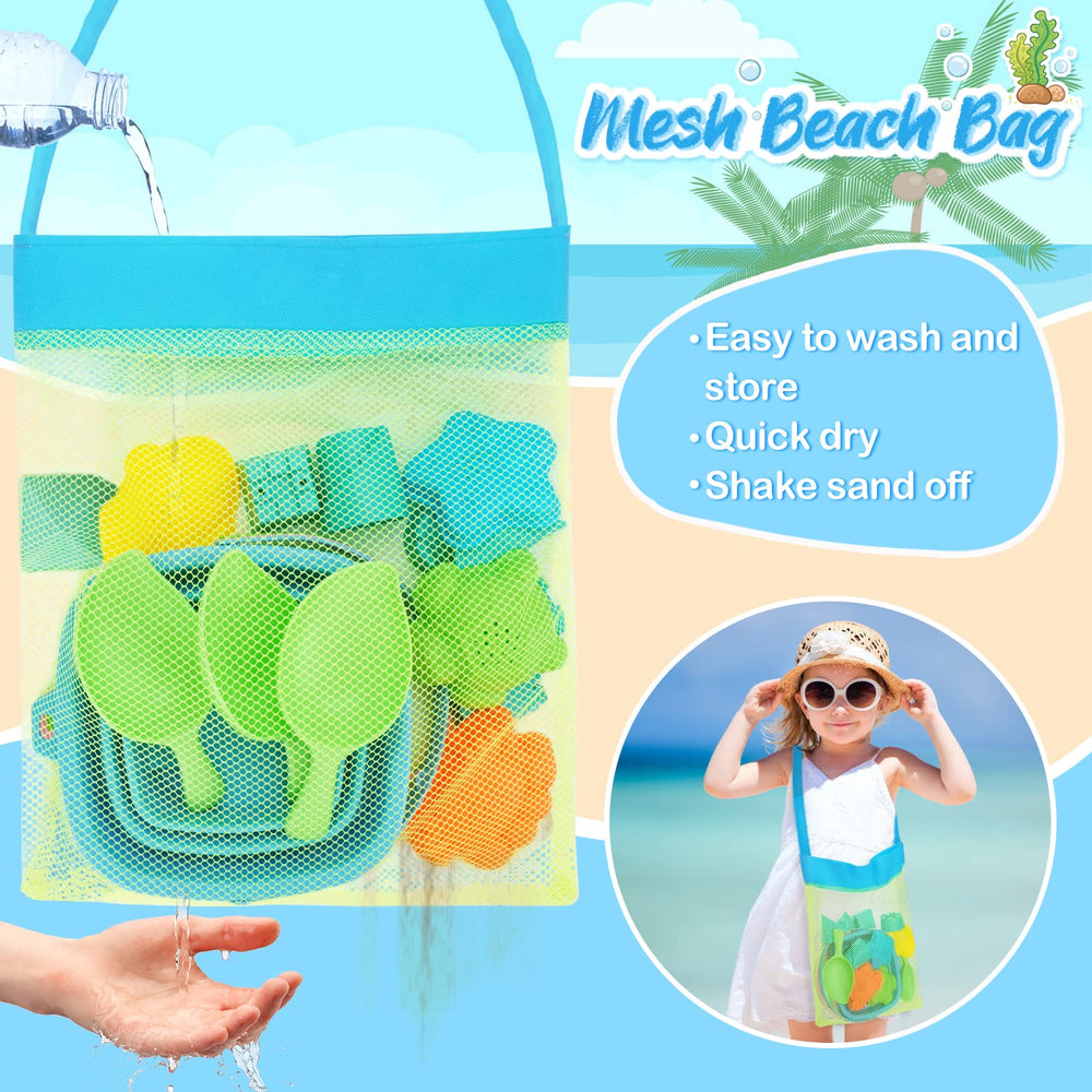 RACPNEL mesh beach bag for organizing toys and quick sand drainage