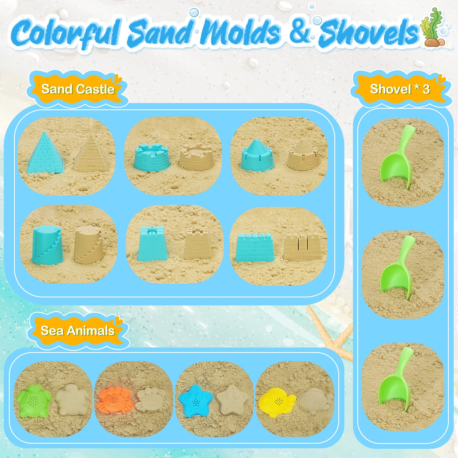 RACPNEL sand castle molds collection inspiring creative beach building