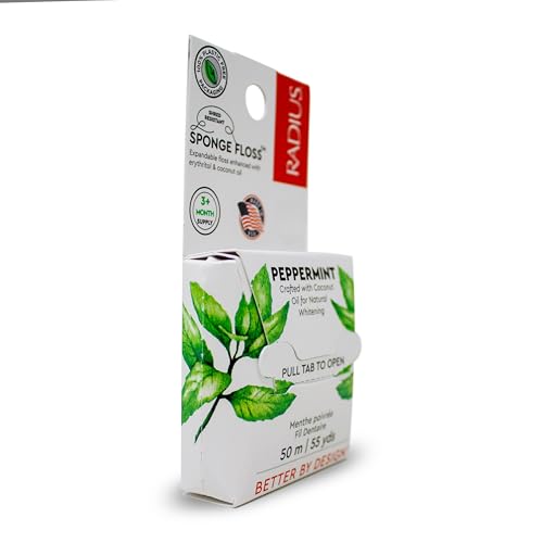 Radius Plastic-Free Packaging Cardboard Dispenser keeps floss eco-friendly and easy to use