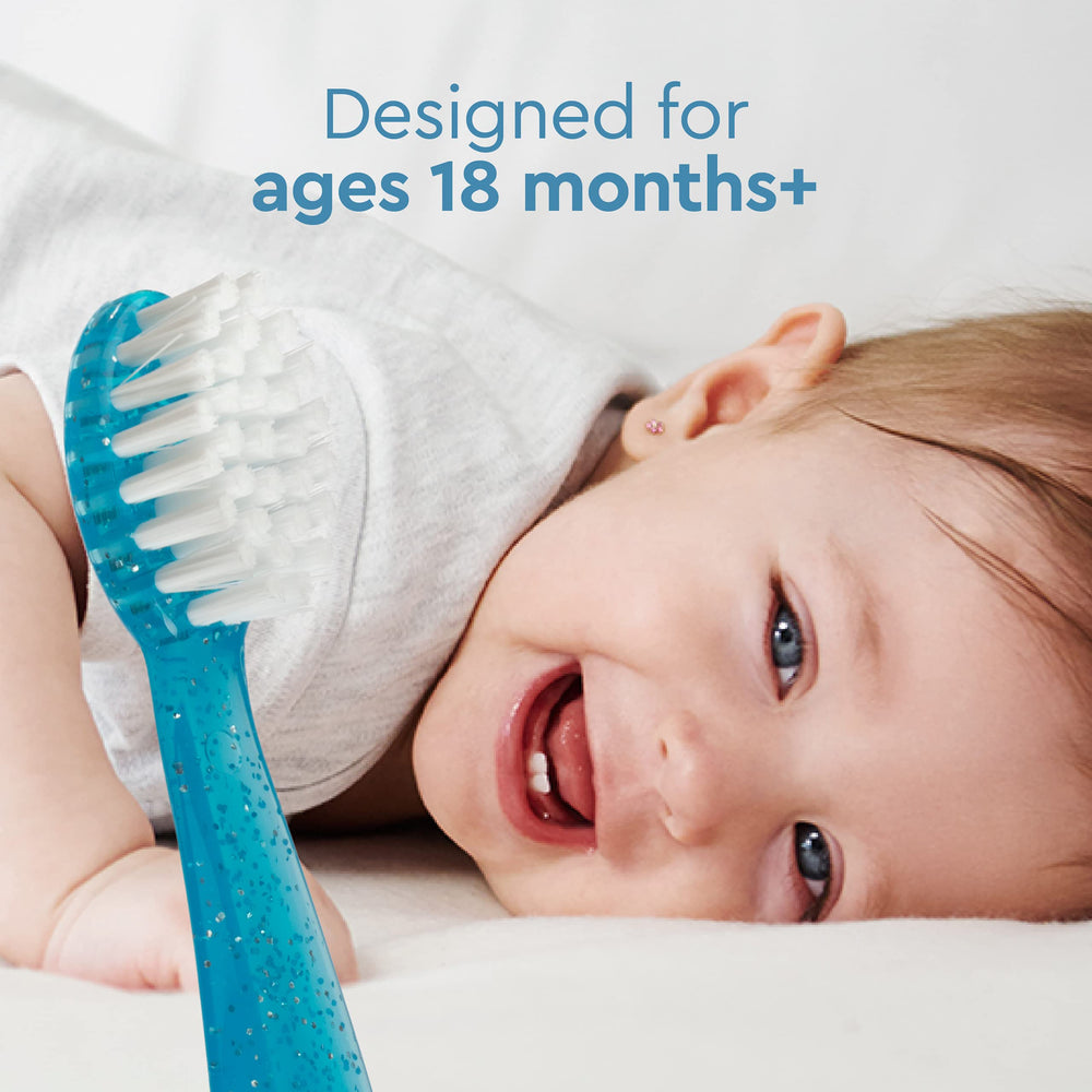 RADIUS Totz Brush extra soft bristles provide tender care during brushing