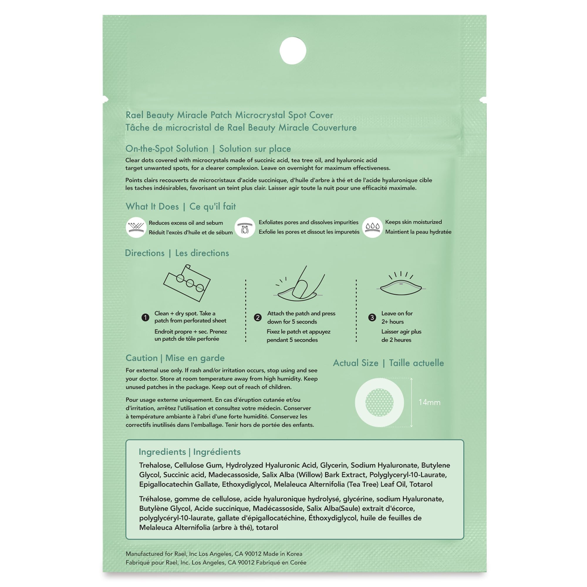 Rael early-stage blemish care patch for discreet wear.