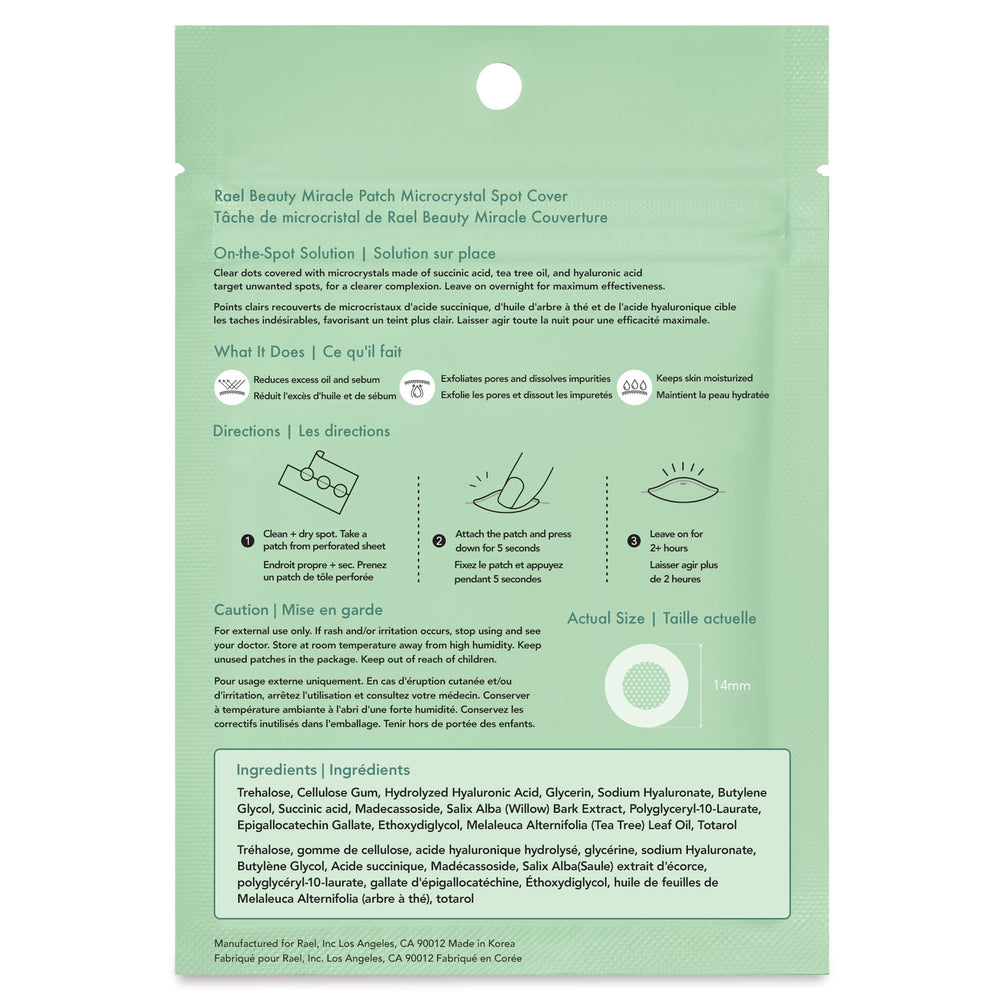 Rael early-stage blemish care patch for discreet wear.