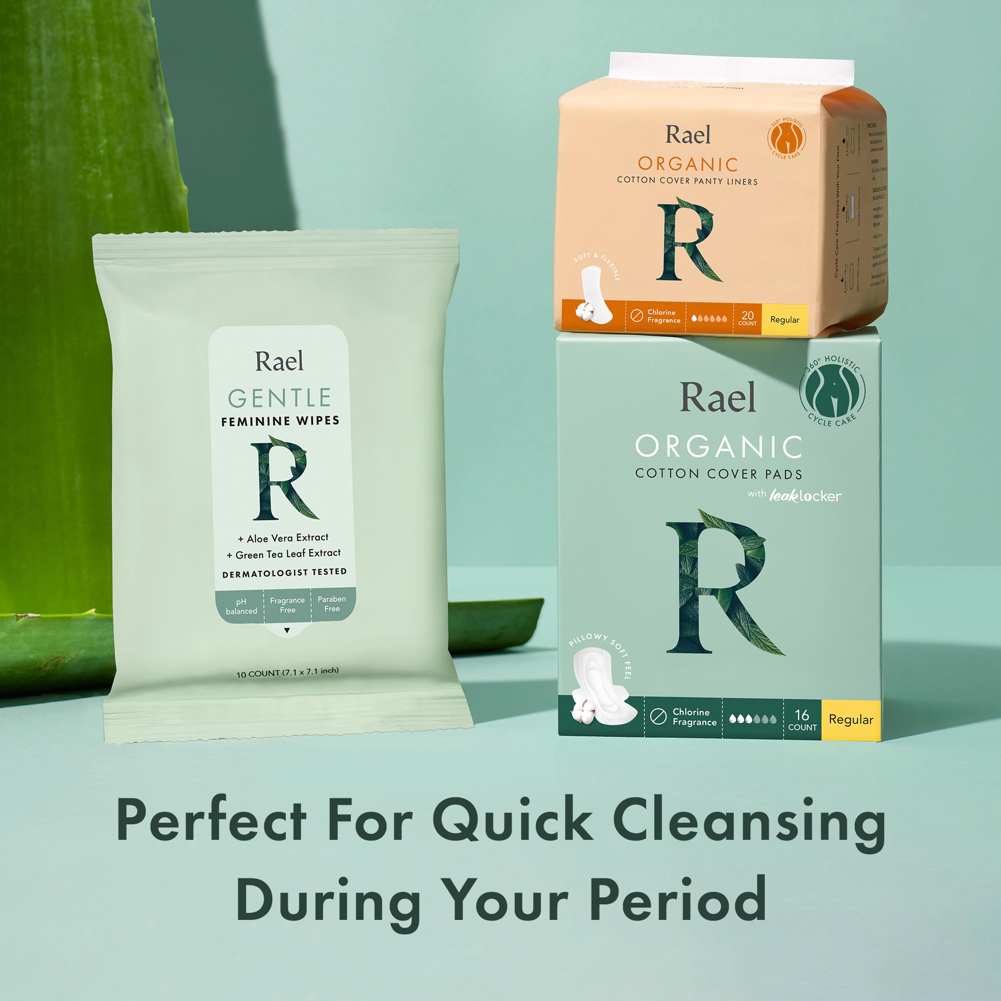 Rael hypoallergenic formula reduces irritation for daily intimate care.