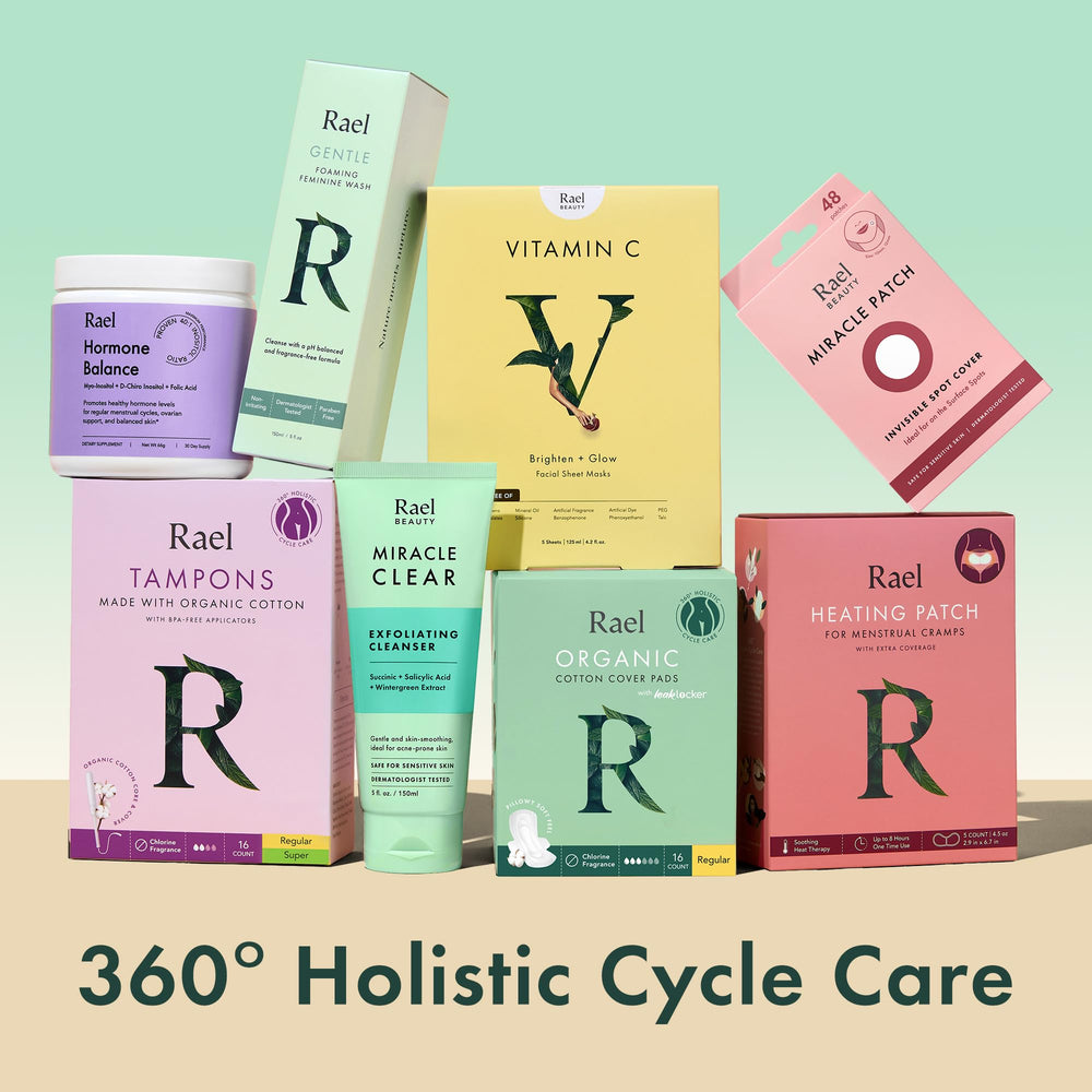 Rael pads unscented design suited for sensitive skin.