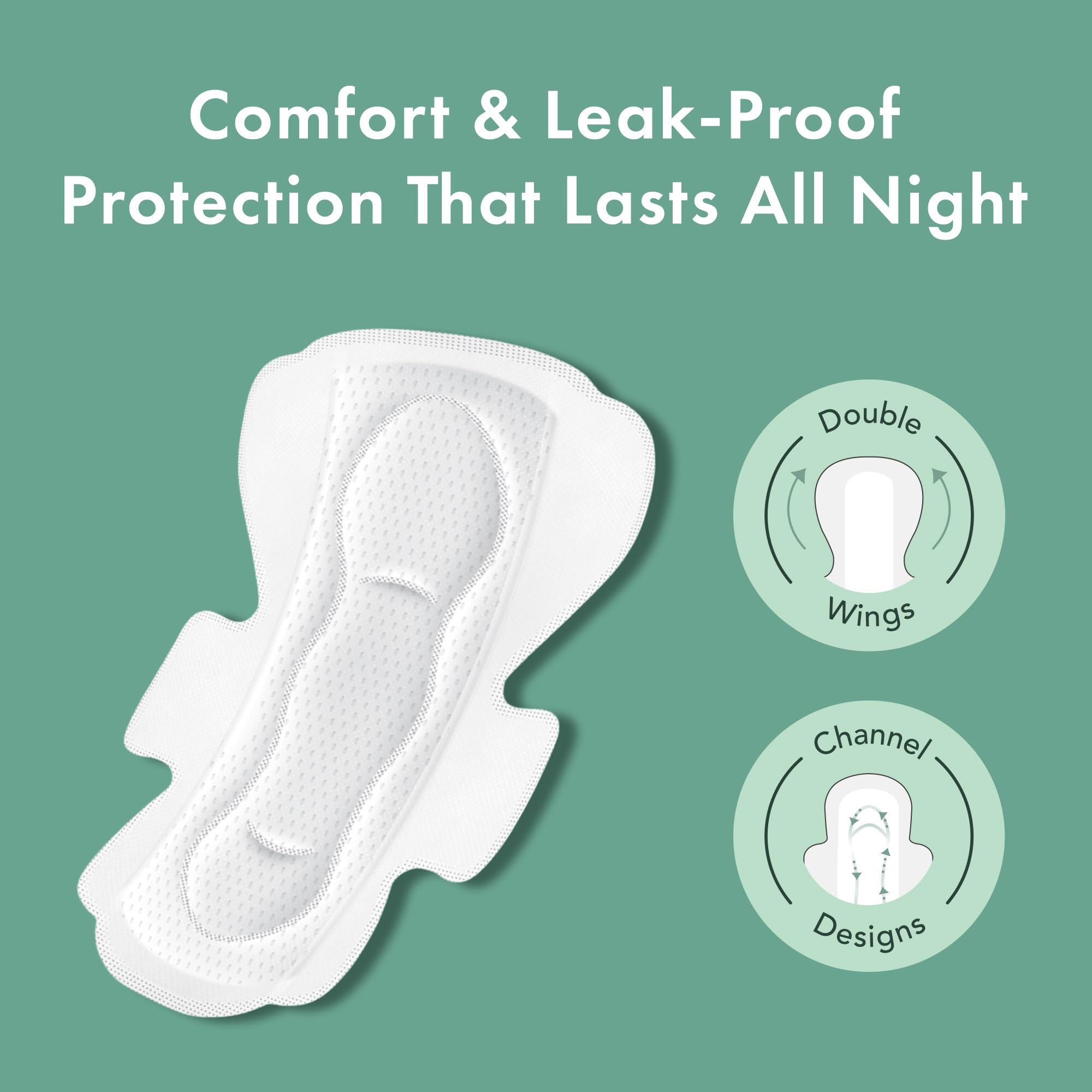Rael pads with wings provide secure fit for active days