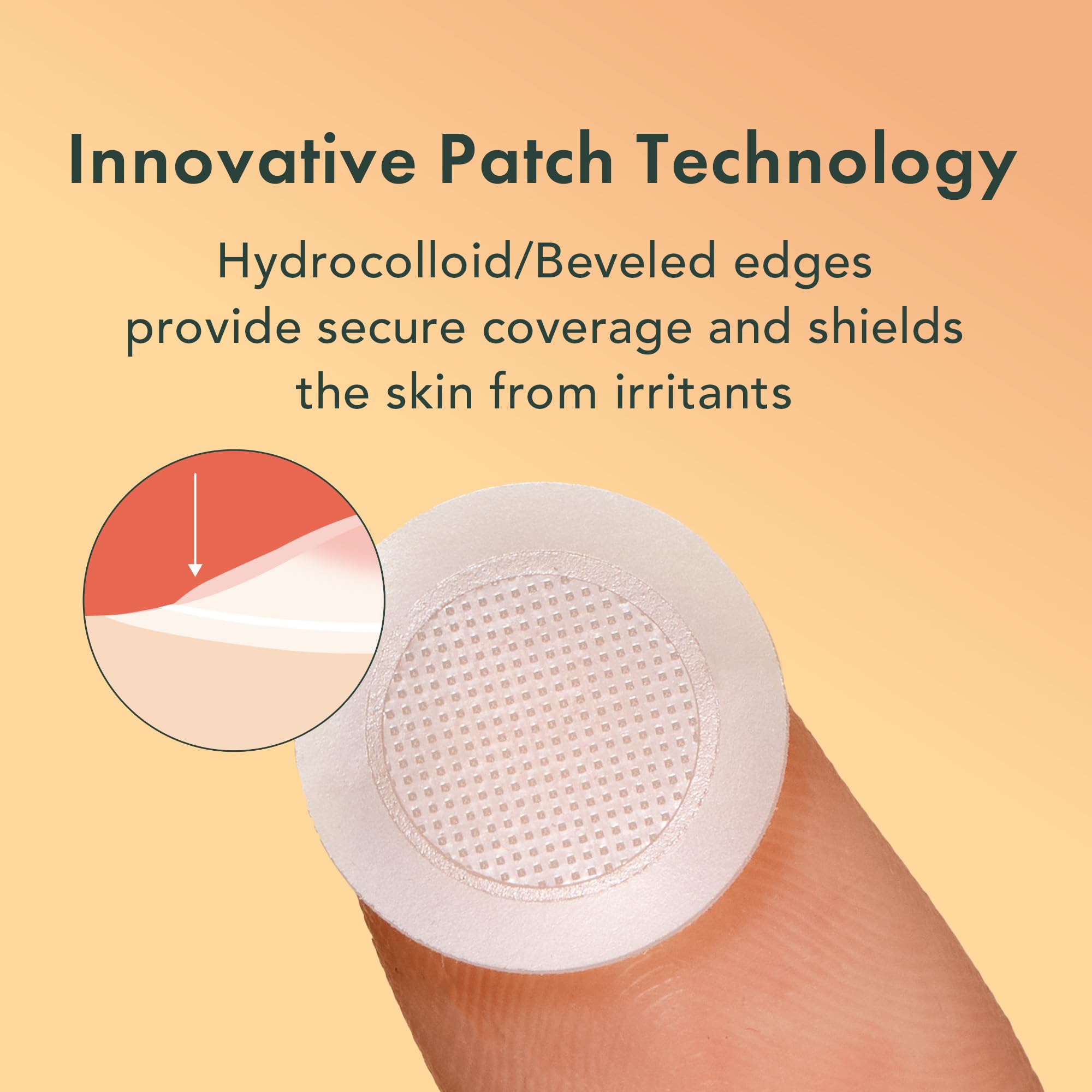 Rael hydrocolloid patch adheres to skin, protecting blemishes from irritants