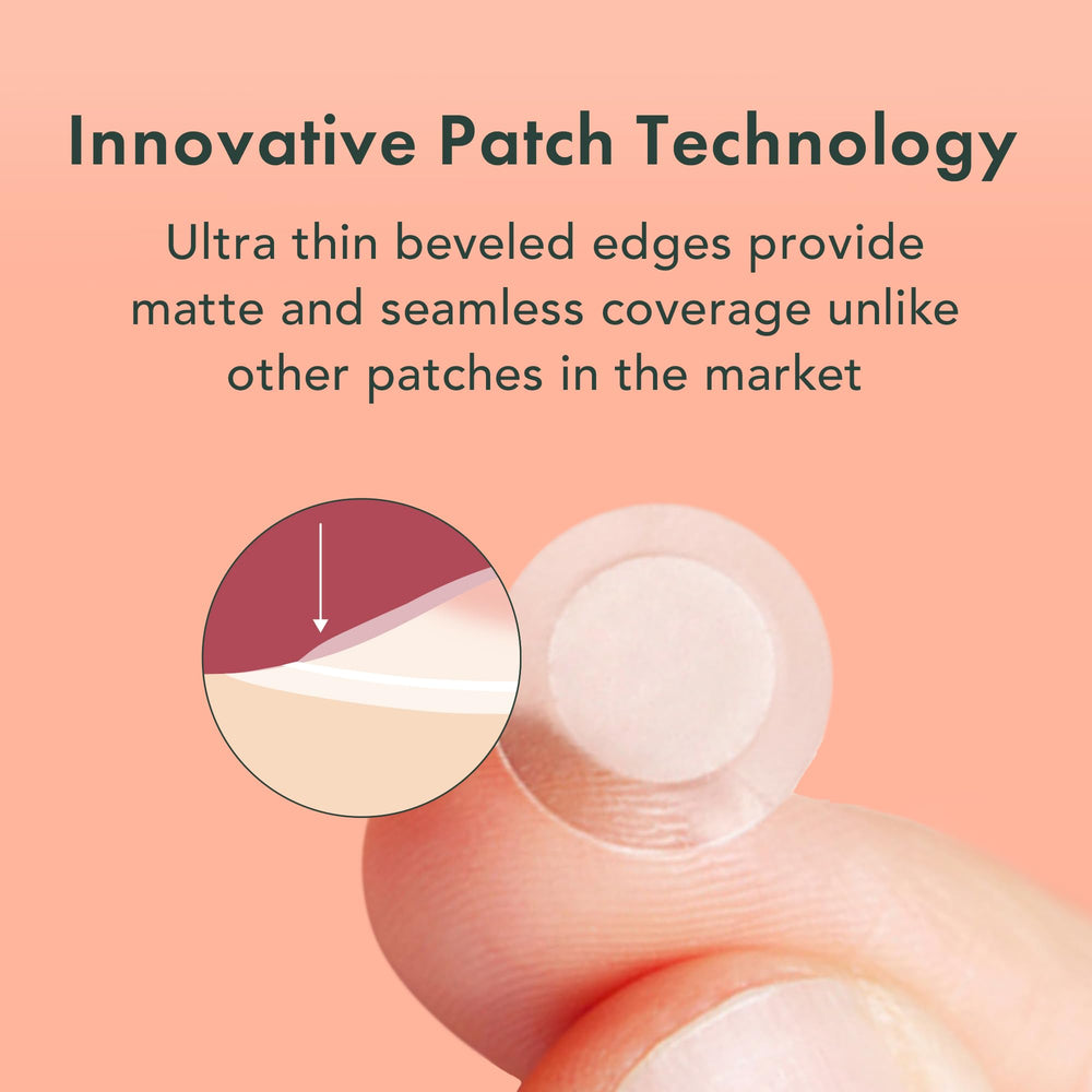 Rael pimple patches on skin provide invisible coverage with a seamless blend