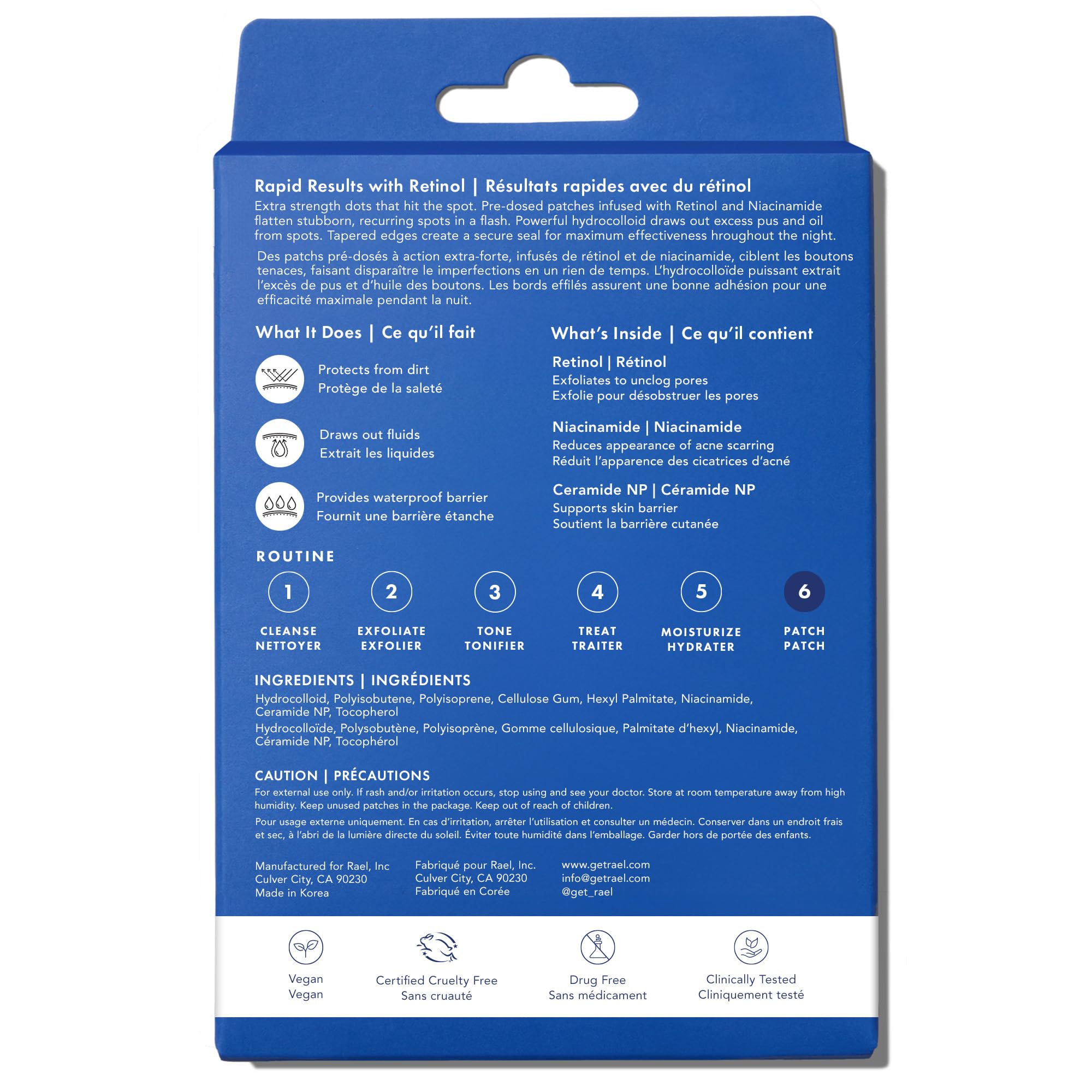 Rael pimple patches closeup highlights protective layer shielding from irritants.