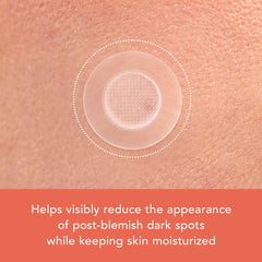 Rael patch application close-up highlights convenient one-step blemish care