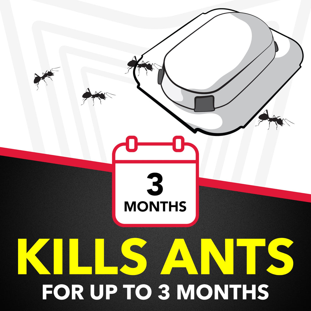 Close-up of Raid Ant Killer Baits traps with a child-resistant design for safe use.