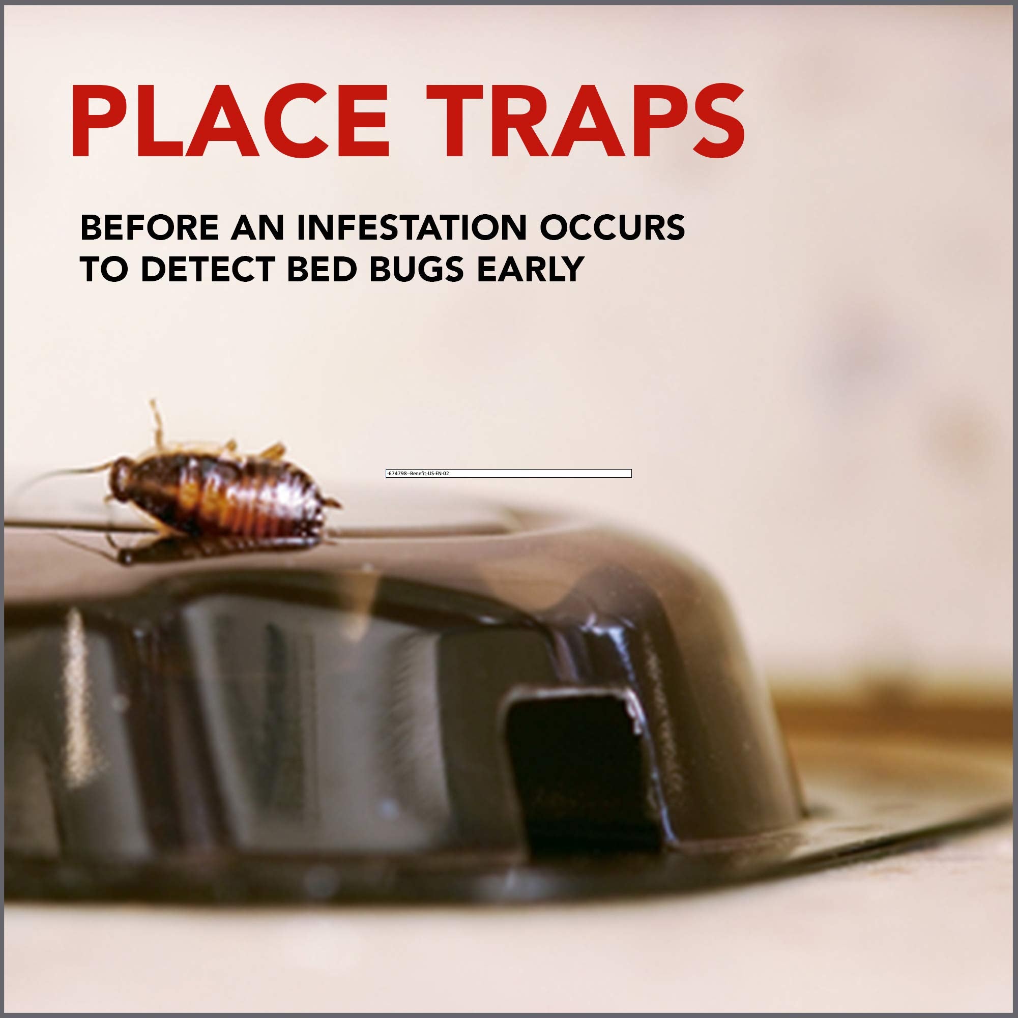 Raid bed bug detector-trap indoor use suitable for bedrooms and living spaces.