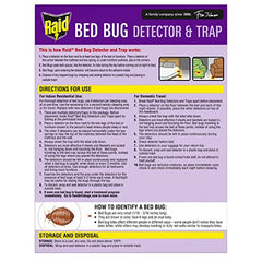 Raid bed bug detector-trap travel use ready for on-the-go detection during trips.