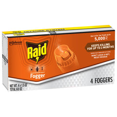 Raid Concentrated Deep Reach Fogger packaging shown for quick room coverage and ease of use.