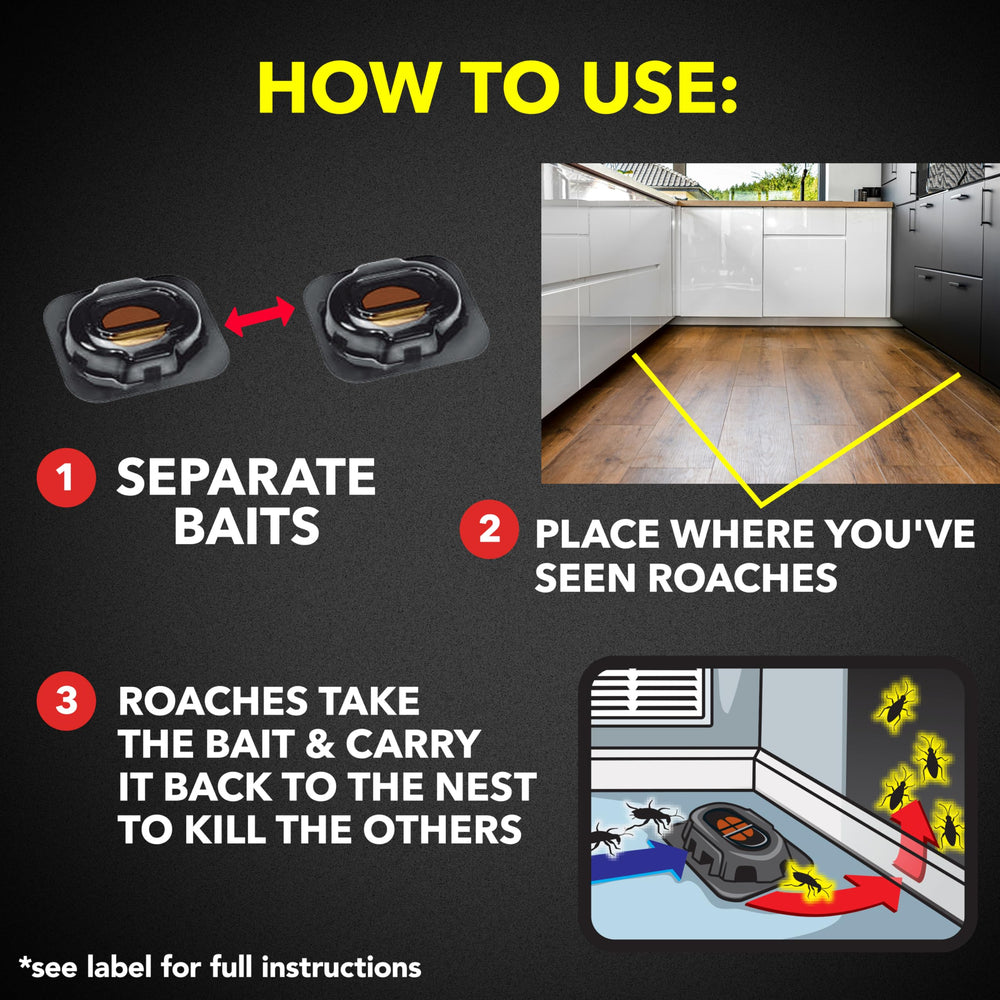 Raid indoor roach station placement illustrates discreet setup in a room corner