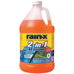 Rain-X 2-in-1 All Season washer fluid bottle improves cold-weather visibility and windshield cleanliness