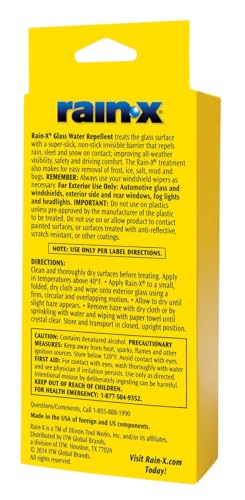 Rain-X Glass Treatment on headlights to restore clear nighttime visibility.