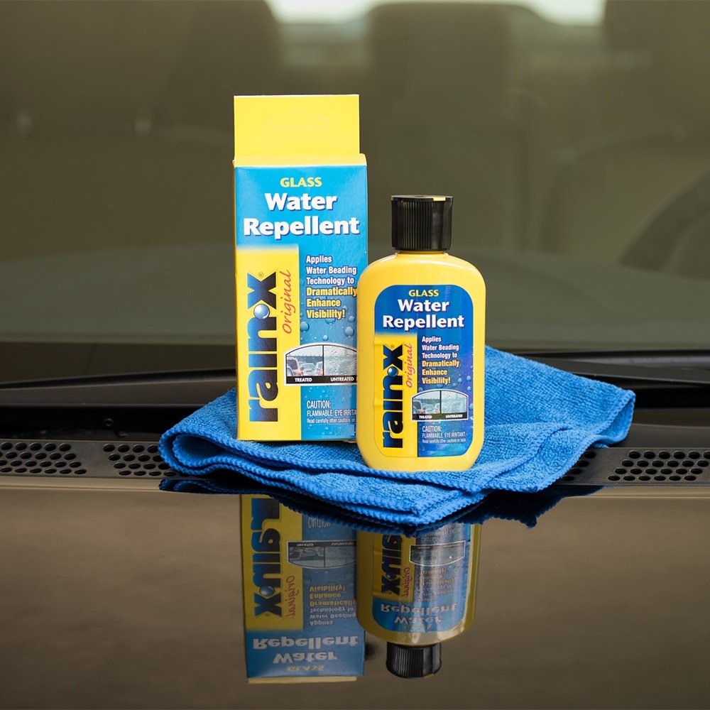 Rain-X Glass Treatment prep on windshield before original Rain-X.