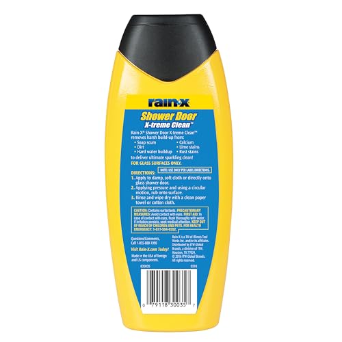 Rain-X X-Treme Clean application on glass shows quick, streak-free shine.