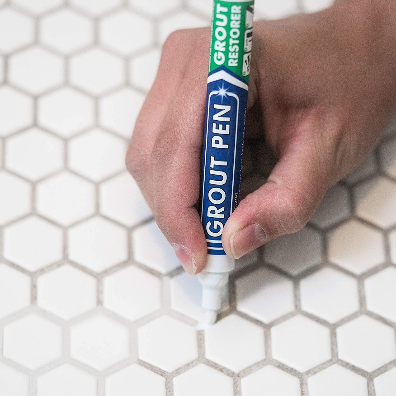 Rainbow Chalk Markers Grout Pen White three pack ready for multiple rooms.