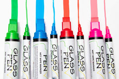 Close-up of Narrow 5mm nib on Rainbow Chalk Markers for fine lines