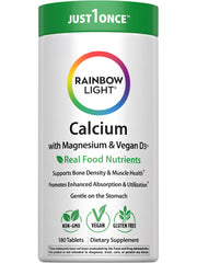 Rainbow Light Calcium Complex bottle front view showing vegan bone support