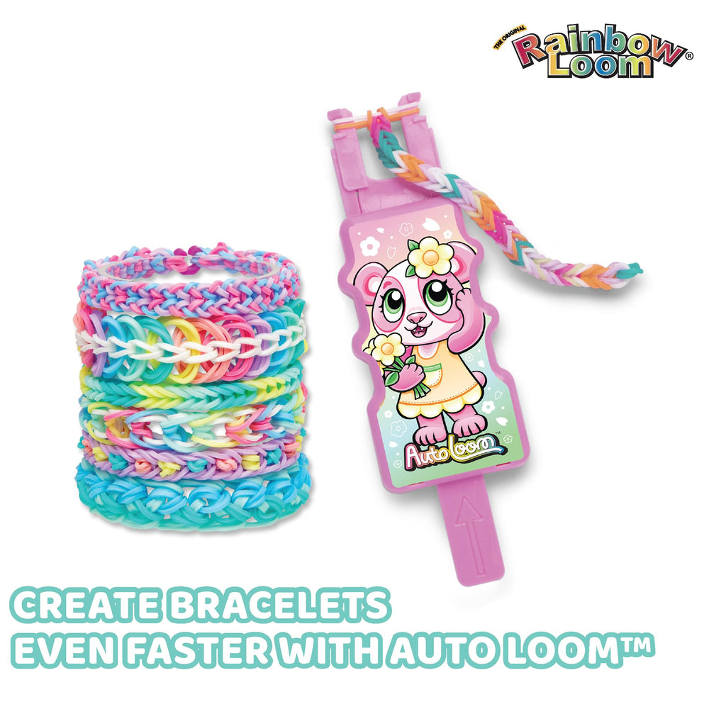 Rainbow Loom Ez Clips included for secure, easy bracelet adjustments.