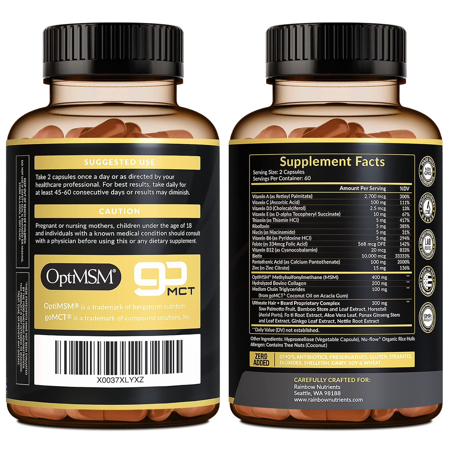 Rainbow Nutrients 60 day supply box showcases value for routine use.