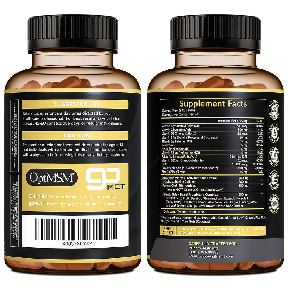 Rainbow Nutrients 60 day supply box showcases value for routine use.