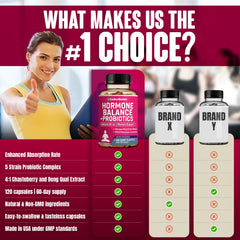 Rainbow Nutrients Hormone Balance + Probiotics ingredients including maca and cohosh