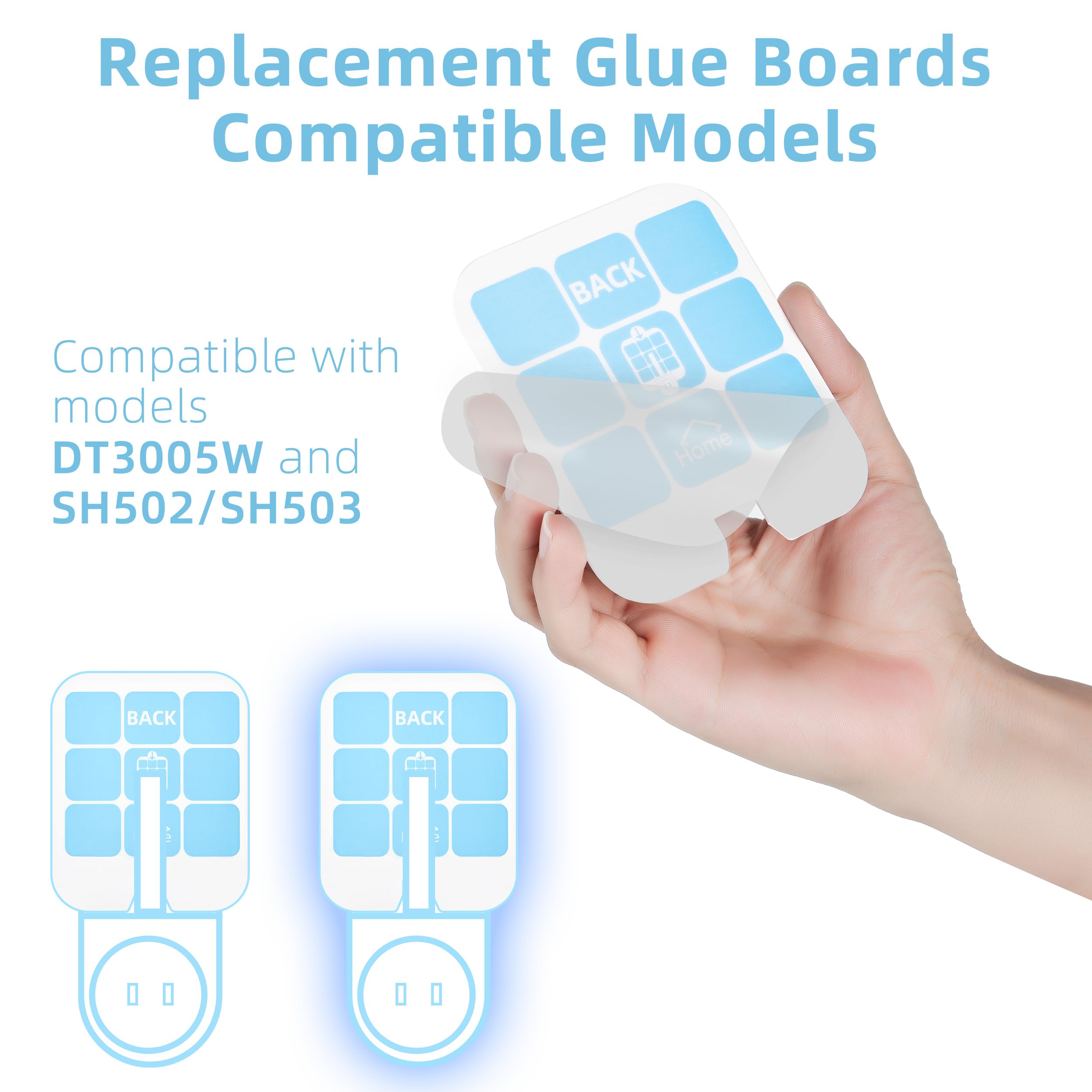 Raindot easy-install peel for fast glue sheet placement in traps